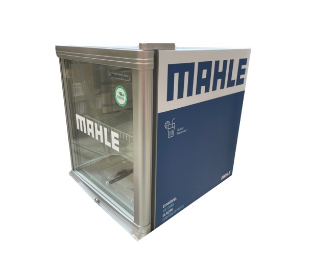 Glass door refrigerator "Ice cube"
